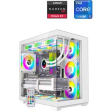 Apphirex Prime 49W I5-14400F 32GB Ram 1tb M2 SSD RX9060XT 16GB 240MM Sıvı Soğutmalı Beyaz Masaüstü Oyuncu Bilgisayarı