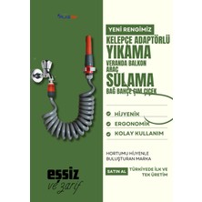 Plasyay Spiral Sulama Hortumu ve Ayarlı Lans Seti Yerli 3.5 m