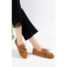 Budi G-03 Taba Süet Boncuk Ipli Günlük Kadın Babet