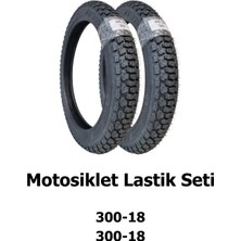 Maruti Tyres 300-18 Tl ve 300-18 Tl Dubleks Motosiklet Lastik Seti
