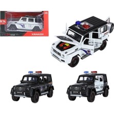 Vardem Oyuncak XHD-C2433 Kut 1:24 Işıklı Sesli Model Metal Polis Jeep(Belirtilen Fiat, Tekli Satış Için Adet Fiyatıdır.)