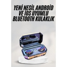 Teknodayım Teknolajık Yeni Nesil Bluetooth Kulaklık Uzun Pil Ömrü El Fenerli Dijital Şarj Göstergeli Ser�