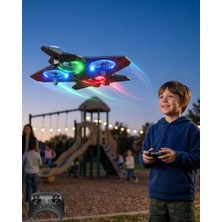 Kayıtel Teknolajık Uzaktan Kumandalı LED Işıklı Drone Uçak 360 Derece Dönüş Özellikli Oyuncak Dron