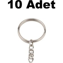 Orhan Çanta 10 Adet 2 Cm Gümüş Renk Anahtarlık Halkası