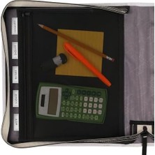Star Fermuarlı Cilt, Genişleme Paneli ve Genişleyen Dosyalı 5 Inç 3 Halkalı Klasör, 580 Sayfa Kapasitesi, Siyah/gri (29052IT8)