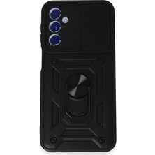 Akinco Galaxy M34 5g Kılıf Pars Lens Yüzüklü Silikon - Siyah