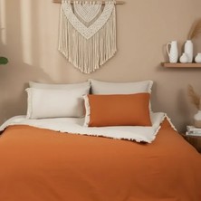 NDC Home Tarçın Ham Keten Çift Taraflı Tek Kişilik Nevresim Takımı [160X220]