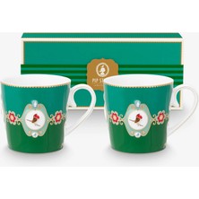 Pip Studio Love Birds Yeşil Porselen Kupa Seti 250 ml