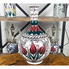 Çini Evi Kırmızı Laleler – Iznik Çini Vazo