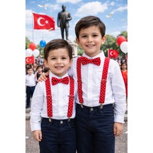 Joinkidz 23 Nisan Erkek Çocuk Ayarlanabilir Askı ve Papyon Seti (1-9 Yaş)