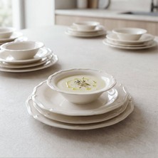 Güral Porselen Tenedos 24 Parça Yemek Takımı Sade