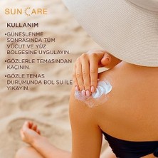 Sun Care Güneş Sonrası Krem Yatıştırıcı Nemlendirici Koruyucu, Aloe Vera Soya Yağı, Vitamin E, 200 ml