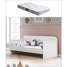 Setay Montessori Karyola, Vizyon Montessori Karyola - Beyaz + 1 Adet 90X190 Comfort Yatak