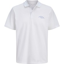 Jack & Jones Erkek Gögüs Baskili Polo Yaka Tisört - College