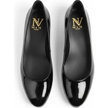 Ne&Ve Shoes Siyah Rugan Feta Tabanlı Kadın Günlük Rahat Ayakkabı