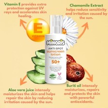 Minoris Leke Karşıtı Güneş Kremi Losyonu Spf 50+, Organik, Doğal & Mineral Içerikli, Hassas Ciltler Için, Hipoalerjenik, Vegan, Suya Dayanıklı, Geniş Spektrumlu, Makyaj Bazı Olarak Uygun,