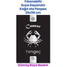 Balkan Ambalaj Suya Dayanıklı Yıkanır Yengeç Burcu Oto Paspas Kağıdı Siyah Gümüş Baskı Kağıt Paspas 50 Adet 35X50CM