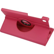 Akinco Galaxy T220 Tab A7 Lite 8.7 Kılıf 360 Tablet Deri Kılıf - Pembe