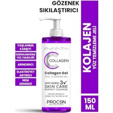 Procsın Gözenek Sıkılaştırıcı Kolajen Yüz Temizleme Jeli, Derinlemesine Temizlik & Cilt Sıkılaştırıcı, Günlük Kullanım, 150 ml