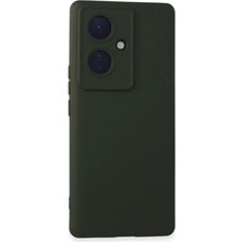 Akinco V29 Lite Kılıf Nano Içi Kadife Silikon - Koyu Yeşil