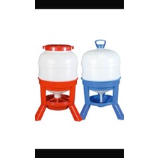 Üzümoğlu 30KG Yemlik ve 30LT Suluk 2'li Set Tripod Ayaklı Tavuk Kaz Ördek Bıldırcın Güvercin Otomatik Yemlik