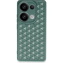 Akinco Redmi Note 13 4g Kılıf Petek Silikon Kapak - Koyu Yeşil