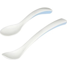 Ikea Börja Mama Kaşığı Beyaz-Mavi 2 Adet