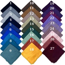 Özense 27 Adet Hediyelik Pamuklu Flamlı 100X100 cm Düz Eşarp