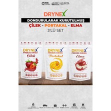 Drynex 3’lü Meyve Seti (Çilek, Portakal, Elma) | Şekersiz Doğal Atıştırmalık | Sporcu & Diyet Uyumlu
