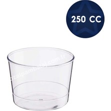 Kapaklı Sert Plastik Tatlı Kasesi Magnolya Kabı 250ML 30 Adet