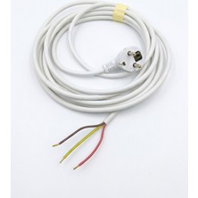 İNWATT 10 Metre Topraklı Hazır Fişli Elektrik Uzatma Kablosu 3x1.5 Mm² Beyaz