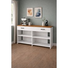 Feyza Design Yüksek ve Renkli Minimal Kahve Köşesi Dolabı ve Standı