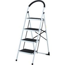 Ironika Vertika 4 Basamaklı Metal Merdiven Extra Güçlendirilmiş Geniş Basamaklı Merdiven