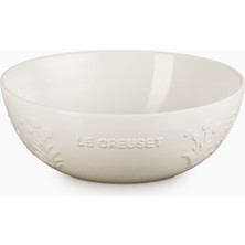 Le Creuset Jardin Seramik Salata Kasesi, Çiçek Desenli Şık ve Çok Amaçlı
