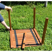 Ahşap Katlanır Rulo Kamp ve Piknik Masası