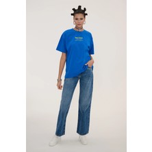 More Active Label Oversıze Grafik T-Shırt