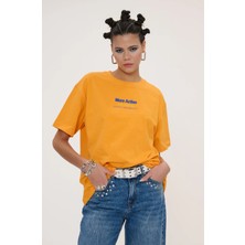 More Active Label Oversıze Grafik T-Shırt