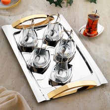 Schafer Allure Çelik Çay Seti 19 Parça-Gold