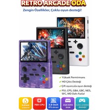 Qasul Taşınabilir Oyun Konsolu 3.5” IPS Ekranlı Linux Sistem Çoklu Emulator Destekli El Tipi Retro Oyun