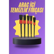 Flamex 5 Parça Araç Içi Temizlik Fırçası Araç Içi-Dışı Temizleme Fırça Seti