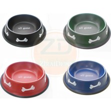 Pet Kedi Köpek Renkli Mama Su Kabı Metal Hrb-136 17Cm