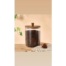 Ogeda Home Mien Akasya Cam Kavanoz 2260 Ml-Akasya Kapaklı Büyük Boy Kavanoz-Baharat, Bakliyat, Kahve Kavanozu