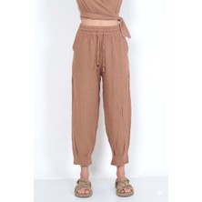 Sarez Müslin Paça Pileli Pantolon