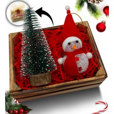 As Gift Mini Kasa Içerisinde Çam Ağacı & Kardan Adam Hediye Seti