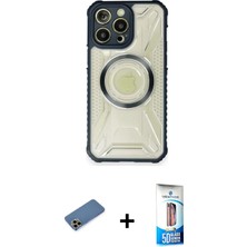 BUTİMAR'S iPhone 12 Pro Max Kutup Modern - Siyah 5d Eko Cam Ekran Koruyucu + Gold Shine Kamera Lens Koruma Cam