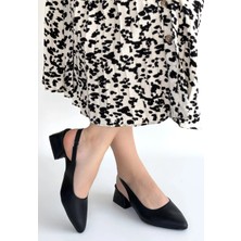 OEY Fashions Evia Siyah Cilt Topuklu Ayakkabı