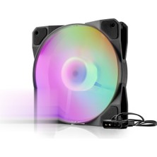 ForWhat Büro Ev Ofis Bilgisayarı IÇIN12CM  Siyah Rgb Kasa Pc Fanı