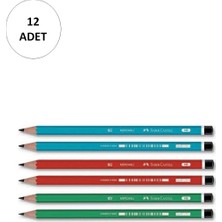 Faber-Castell Mercanlı Kurşun Kalem 12 Adet Dayanıklı Gövde ile Konforlu Yazım Deneyimi