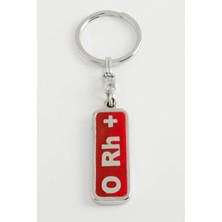 Ronanna 0 Rh Pozitif Kan Grubu Metal Anahtarlık