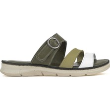 Ziya, Kadın Hakiki Deri Konfor Terlik 1611051Z7102 Haki